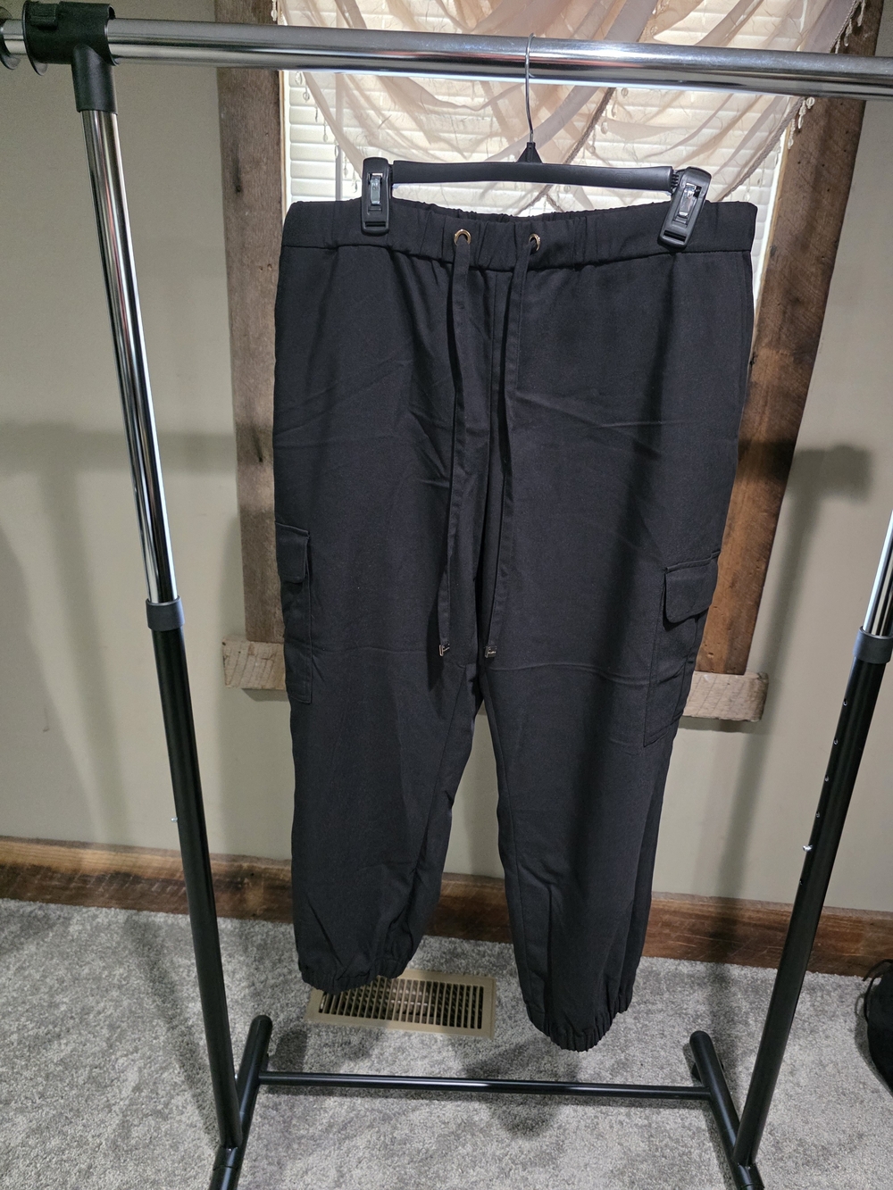 Calvin Klein Black Cargo Jogger Trousers